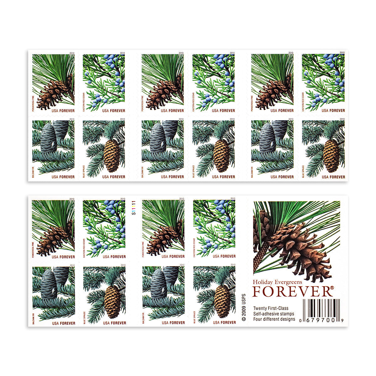 2010 holiday evergreens forever first class postage stamps 2010 holiday evergreens forever first class postage stamps
