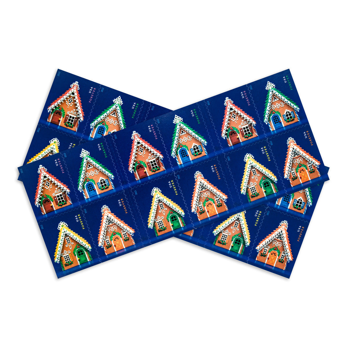 2013 contemporary christmas: gingerbread houses forever first class postage stamps 2013 contemporary christmas: gingerbread houses forever first class postage stamps