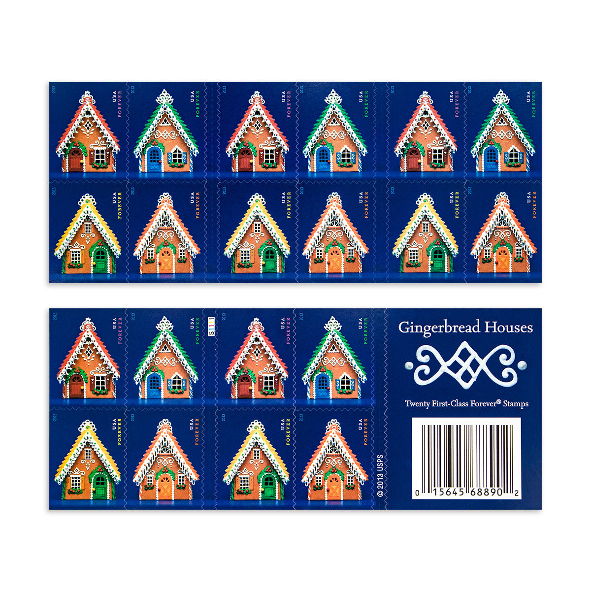 2013 contemporary christmas: gingerbread houses forever first class postage stamps 2013 contemporary christmas: gingerbread houses forever first class postage stamps