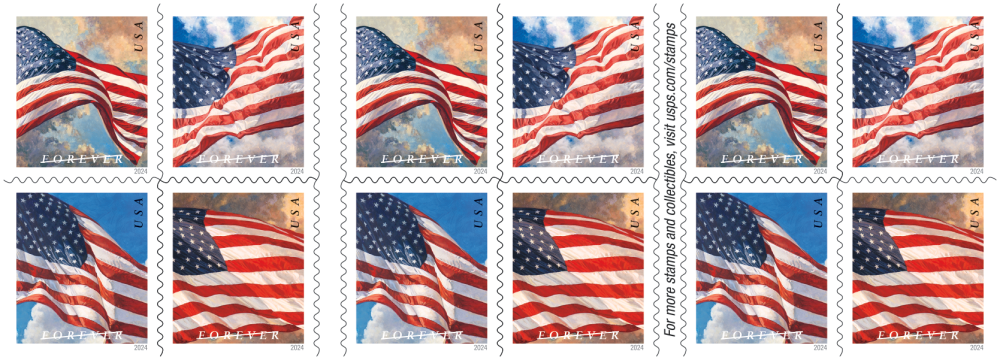 2024 u.s. flags forever first class postage stamps 2024 u.s. flags forever first class postage stamps